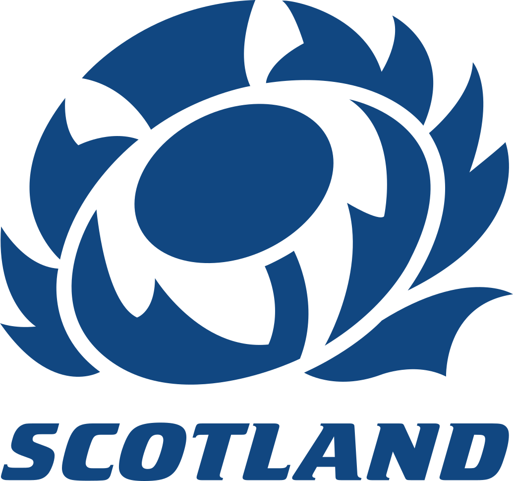 Scotland Thistle Logo In Blue With Clear Background